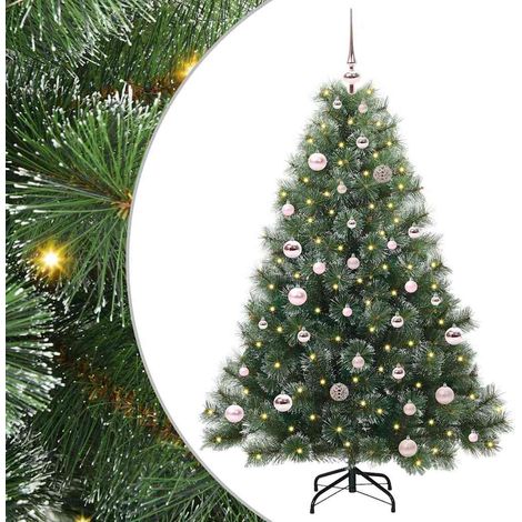 vidaXL Albero di Natale artificiale con 150 LED Verde 150 cm PE e PVC