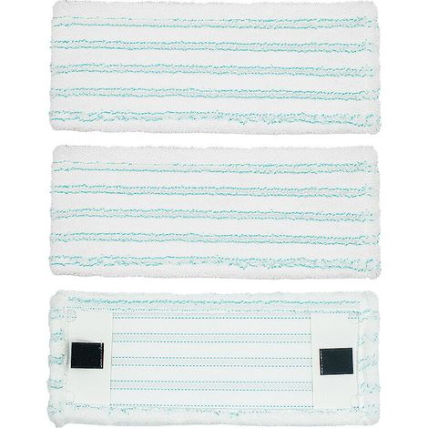3 panni di ricambio per mocio Leifheit Clean Twist M Ergo Micro Duo 38x16 cm, fodera di ricambio compatibile con la fodera di ricambio in microfibra Leifheit per tutti i pavimenti