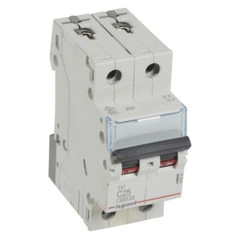 TX³ interruttore automatico magnetotermico 2P 25A curva C 6kA 230/400V Legrand - LEG403530