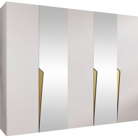 Armario Hartford 611, Blanco, 202x250x52cm, Puertas de armario: Con bisagras, Número de estantes: 0 (1/5)