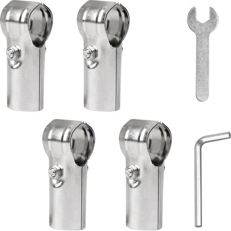 4 PCS Colliers de Serrage en T Inox 25mm, Raccord de Tuyau en T 25mm pour Tube en Aluminium, Tringle à Vêtements, Garde-Corps, pour Raccordement à Tube Rond (1/5)