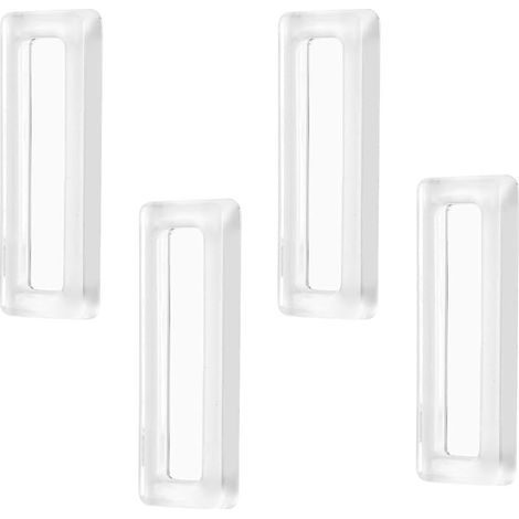 Lot de 4 poignées autocollantes en polyuréthane transparent pour portes en verre, fenêtres, tiroirs, armoires
