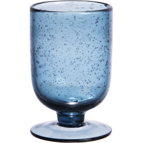 Table Passion - Verre à pied Gordes Bullé 25 cl bleu (lot de 6) (1/3)