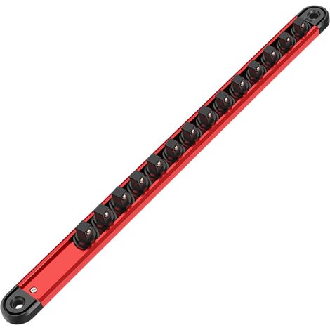 Organiseur de douilles magnétique Support de douilles robuste Rail de douilles en alliage d'aluminium Ensemble de porte-outils magnétique Organiseur d'outils de qualité professionnelle (1/5)