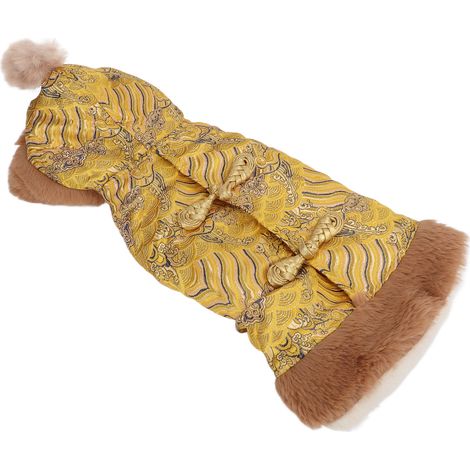 Costume Tang Cheongsam pour chien, vêtements d'automne et d'hiver épais pour grands chiens, taille L (1/5)