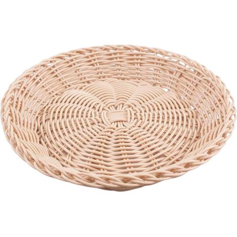 Set de table rond en PVC marron naturel, diam. 23 cm (lot de 10)
