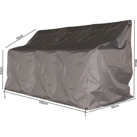 Copertura panca poliestere grigio 152x60x88cm