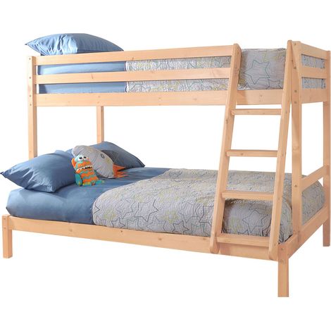 Wooden Triple Bunk Bed in Natural