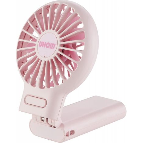 Unold Akku-Handventilator Breezy Fold pink