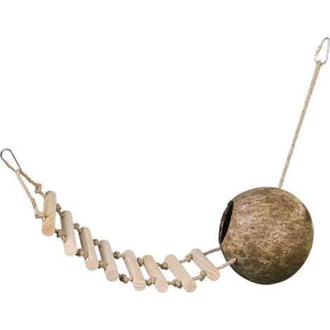 Nobby - Casetta in Noce di Cocco con scaletta, 65 cm