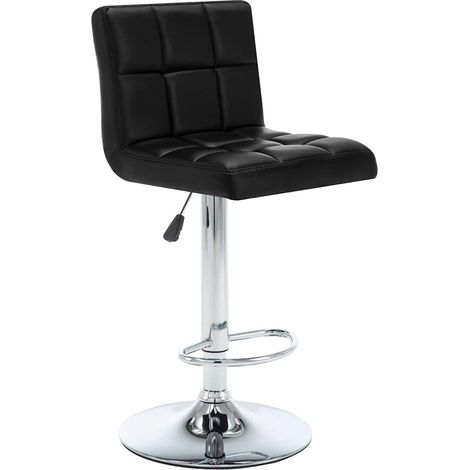 Maison Exclusive - Barhocker 2 Stk. Schwarz Kunstleder (1/5)