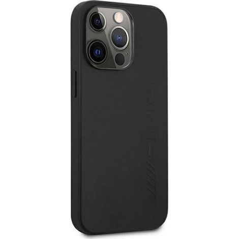 Coque iPhone 14 Pro Max - Cuir Véritable Et Polycarbonate - Bords TPU Souples - Noir (1/4)