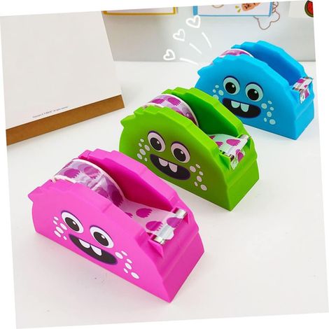 2 Pièces Coupe-ruban Distributeurs De Ruban Adhésif Mini-ruban Dévidoir De Ruban Adhésif Kawaii Porte-ruban Dévidoir Animal (1/5)