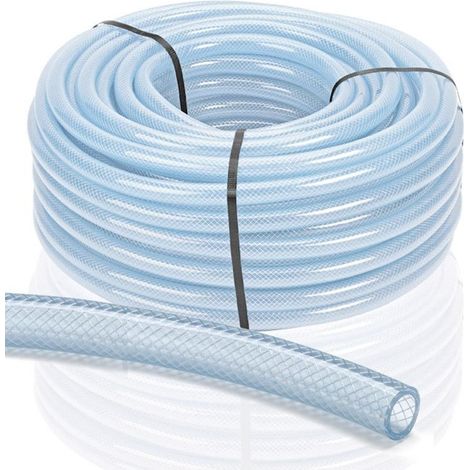 Manguera aire CRISTALREFOR 19x26mm 50m, PVC doble capa, flexible y resistente a la abrasión