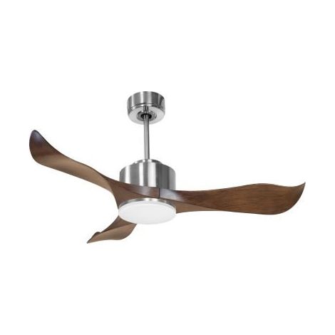 Modulo de KlassFan - Super déstratificateur d'air, bois et CHROME avec Lumière idéal pour 20 à 30 m² KLDC3P1WOL1CH (1/5)