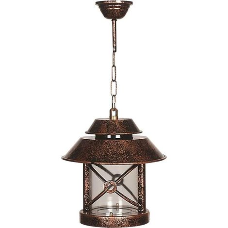 WellHome Lámpara de techo para exterior - Marrón, 26x26x56