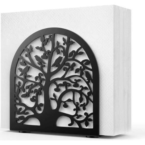 HONORNIC - Porte serviette en papier,clip de serviettes en papier d'hôtel,avec arbre creux,décoration de maison,pour stocker de mémo,lettre