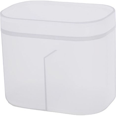 Boîte à cotons-tiges à 2 compartiments avec couvercle, rangement multi-usages en plastique anti-poussière pour salle de bain (1/5)