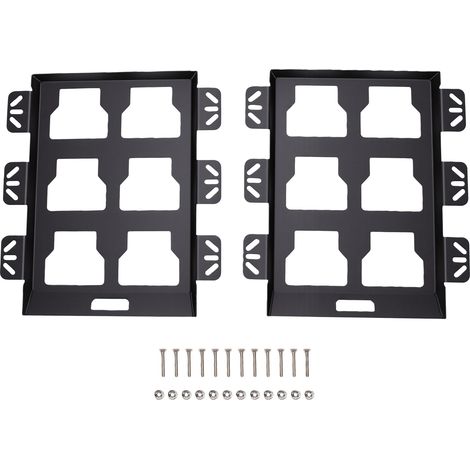 2 plaques de montage pour boîte à outils compatibles avec le système de rangement et d'organisation d'outils Packout. Base en acier inoxydable. (1/5)