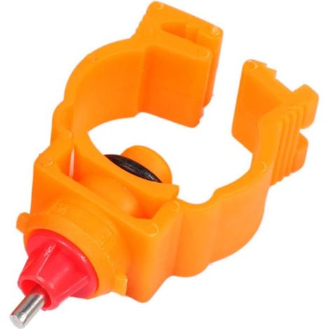 Abreuvoir pour Poulets à Ressort, Lot de 6, Plastique Jaune Distributeur D’eau Automatique, pour Poule et Oiseau, Format Compact pour Élevage (1/5)
