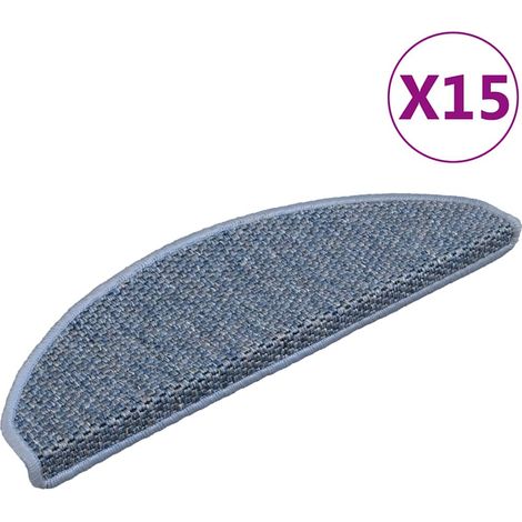 Maison Exclusive - Tappeti Autoadesivi Scale Aspetto Sisal 15 pz 65x21x4 cm Blu (1/5)