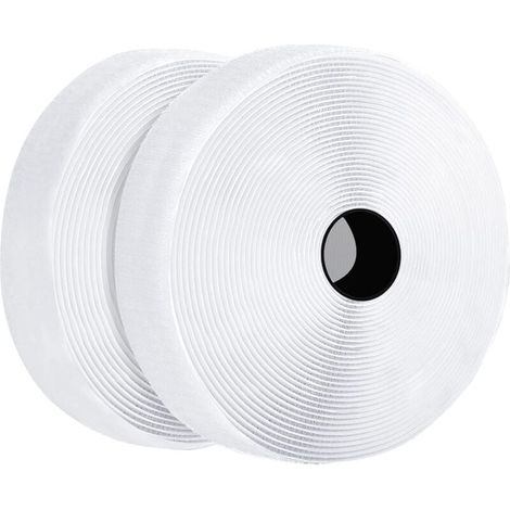 25 m Klettband, selbstklebendes Kratzband, Klettbandrolle für Moskitonetze (1/4)