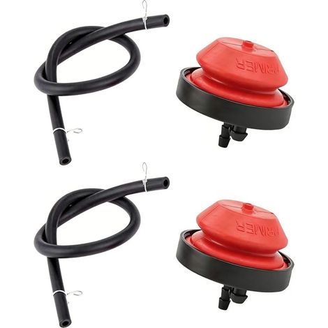 2 Set Primerpumpe mit Benzinschlauch, Ersatz für MTD 951-10639A Tecumseh 570682A, Roter Vorpumpball Startpumpe für Schneefräse & Rasenmäher, Passend für Troy-Bilt, Craftsman, Toro (1/5)