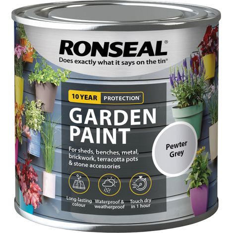 Ronseal Garden Paint - Pewter Grey - 250ml