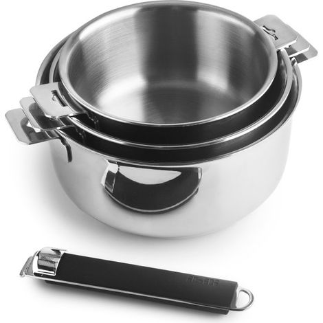 Ibili - Set de casseroles 3 PLY minimal 16cm 18cm 20cm (1/3)