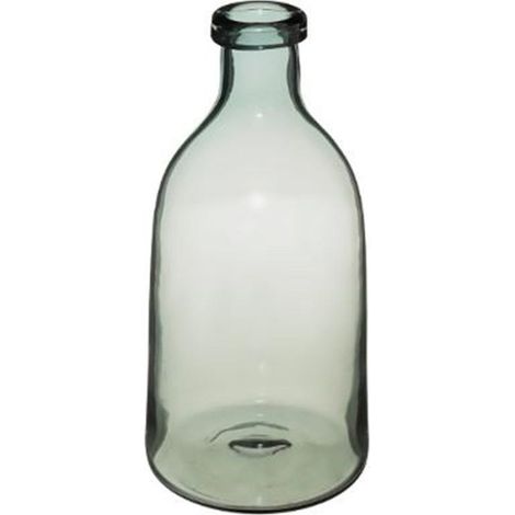 Vase Design en Verre "Green House" 29cm Gris (1/2)