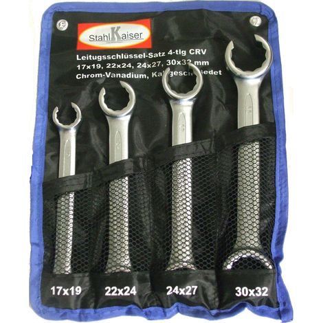SET 4pz CHIAVI PER RACCORDI DOPPIA APERTA - CHIAVE POLIGONALE 17-32MM APERTE