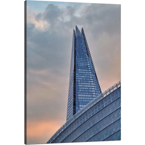 Leinwandgemälde Architekturperspektive Wolkenkratzer 80x120 cm