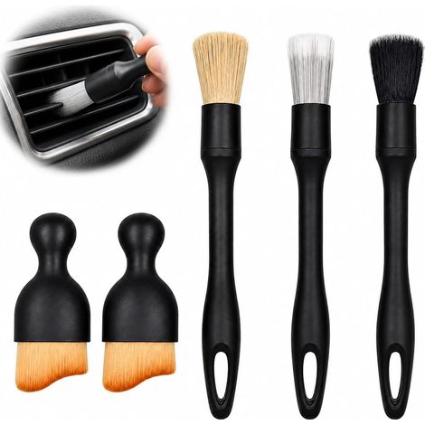 Pinceau Detailing Auto 5 Pièces Brosse Nettoyage Voiture pour Tableau (1/5)