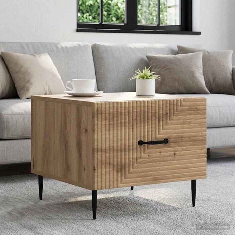 vidaXL Table basse Chêne artisanal 49 x 50 x 40 cm Bois d'ingénierie (1/5)