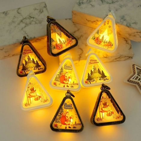 Lanterne De Noël - Sans Flamme - LED Scintillante - Pour Intérieur Et Extérieur - 2 Pièces (1/5)