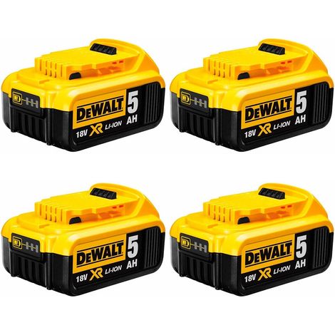 Pack de 4 baterías DeWALT DCB184P4 (18V - 5,0 Ah) (1/2)