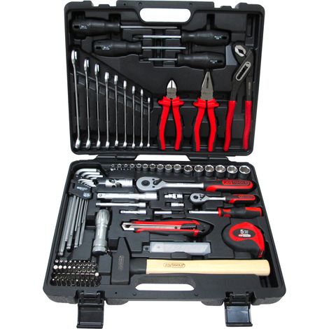 KS Tools - Coffret de douilles 1/4'' - 1/2''- Clés de 8 à 19 mm- - CHROMEmat - 103 pcs - 911.0703 (1/2)