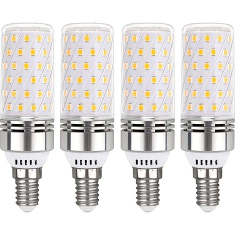 Ampoule LED E14 16 W Blanc Chaud 3000 K 1450 Lm Équivalent Halogène 100 W Non Dimmable Pour Éclairage Intérieur Lot de 4 (1/4)