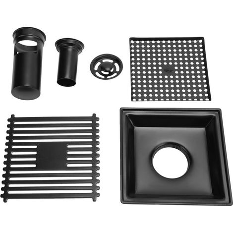 Drain de Sol de Douche avec Grille de Couvercle Amovible SUS304 Fourniture de Salle de Bain en Acier Inoxydable 12x12cm Drain de Sol Carré en Acier Inoxydable Accessoire de Salle de Bain (1/5)