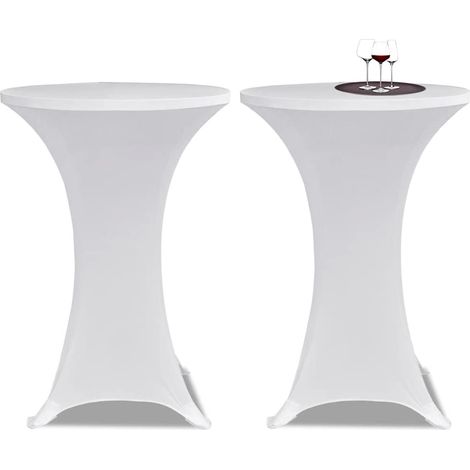 Maison Exclusive - Coperture Verticali per Tavolo 4 pz Ø60 cm Bianco Elastico