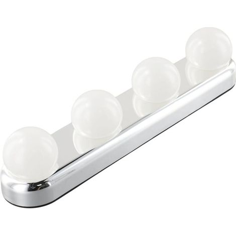 Lampe de maquillage LED, lampe de maquillage LED portable à 4 lampes, lampe de coiffeuse, lampe de miroir pour miroir de maquillage, lampe de miroir de maquillage professionnelle pour salle de bain, l (1/5)