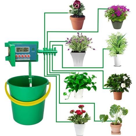 10 Pots Irrigation Système Automatique Arrosage Potager Plantes d'intérieur (1/4)