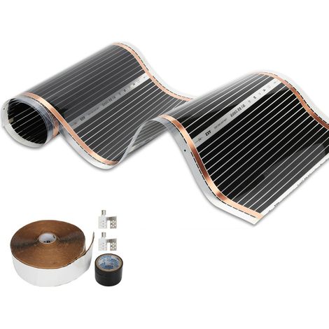 SWANEW Film Riscaldante per Riscaldamento a Pavimento 50x200cm 220W/m² Set 1m² (1/5)