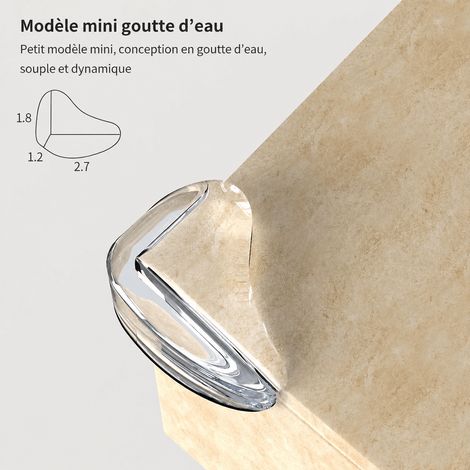 Protection d'angle en silicone forme goutte d'eau pour meuble lot de 10 pièces sécurité enfant 10 réf 3446 500 g – Livraison gratuite