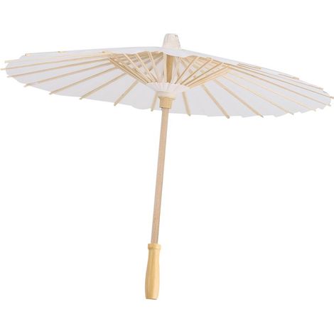Parasol Décoratif Blanc en Papier pour Décoration Scolaire et Accessoire Photo (60cm) (1/5)