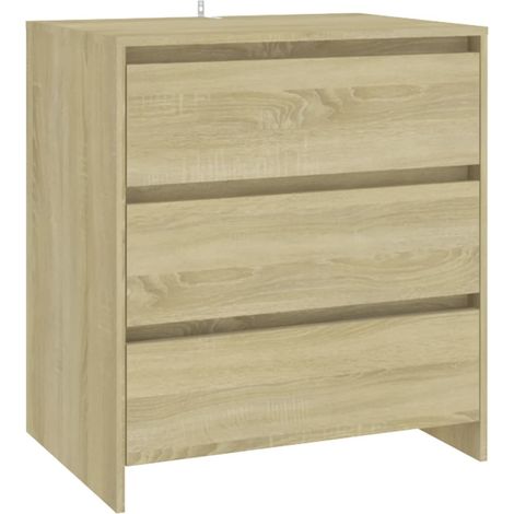 Maison Exclusive - Aparador de madera contrachapada roble Sonoma (1/5)