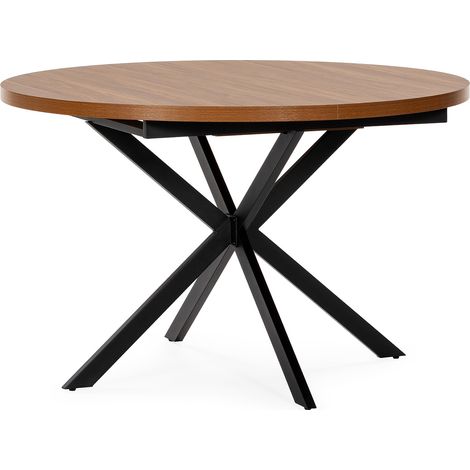 Table ronde extensible Murano effet Noyer, 120-160 cm (1/5)