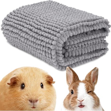 Tapis pour Cage de Cochon d'Inde 60×40cm pour Petits Animaux -Réutilisable Lavable (Gris) (1/5)
