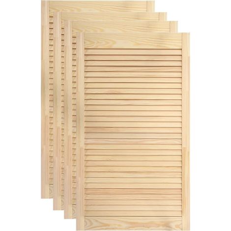 Set di 4 ante a persiana ante per armadi ante per mensole rivestimento per armadio guardaroba 99,3x49,4 cm legno di pino massiccio 020003924 (1/5)