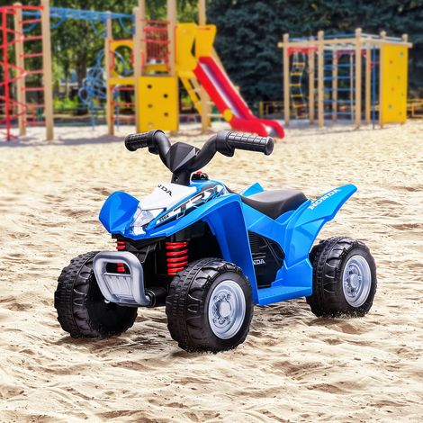 Quad elettrico Honda per bambini dai 18 ai 36 mesi, veicolo elettrico a batteria con fari a LED e clacson, 65,5x38,5x43,5 cm, blu